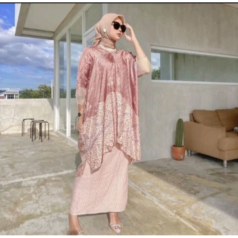 Blouse tunik Aruna series- kaftan Melayu bahan viscose viskos fiskos ootd kondangan