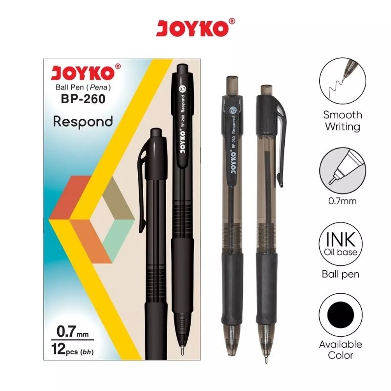 

Pulpen Joyko BP-260 Respond / Pulpen Pena Joyko BP-260 Respond 0.7 mm