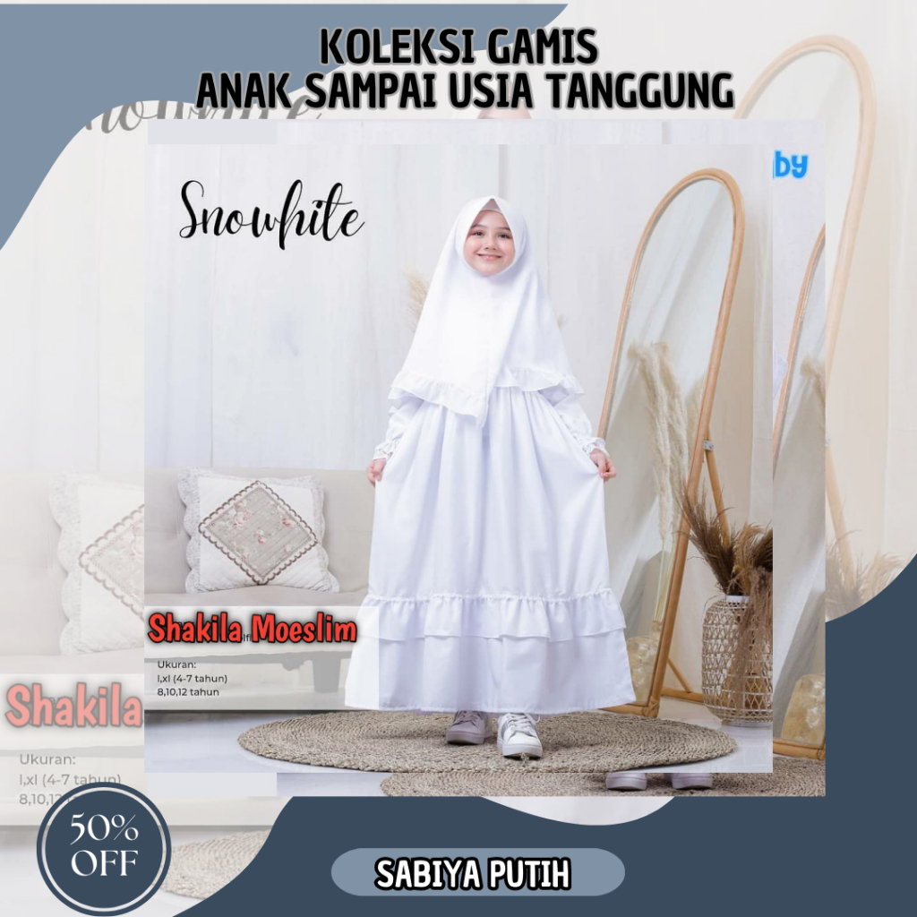 Gamis Anak Perempuan Gamis Anak Warna Putih Anak 1-10 Tahun Warna Putih Baju Gamis Anak Syari Baju gamis anak perempuan putih polos kid set hijab khimar modern murah Baju Muslim Gamis Anak Putih Polos Manasik Gamis Anak Putih Terbaru 2023 Modern