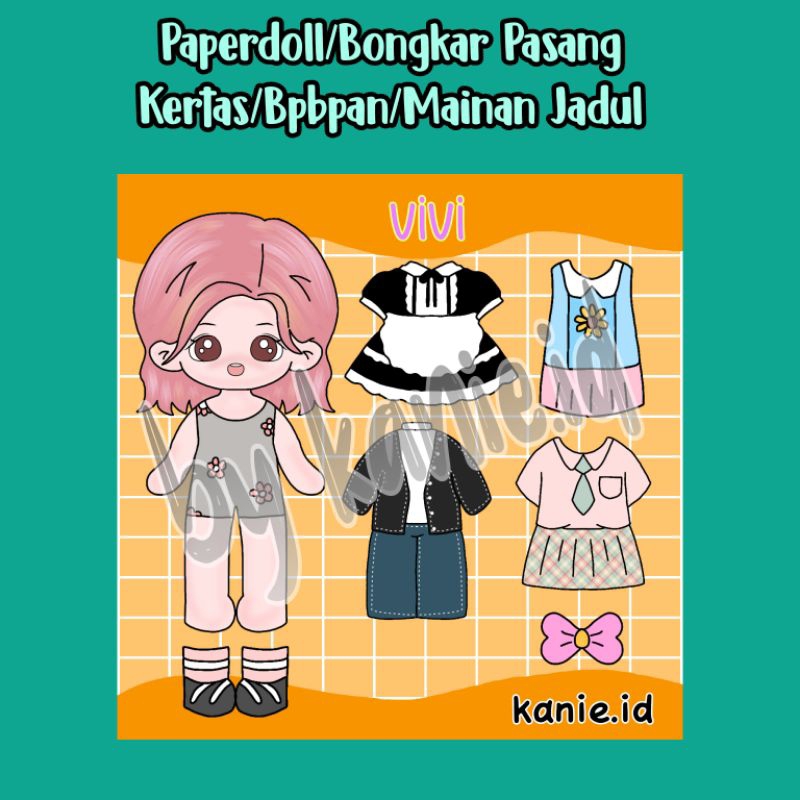 Mainan Bongkar Pasang Kertas/Bpbpan kekinian/Baju-bajuan