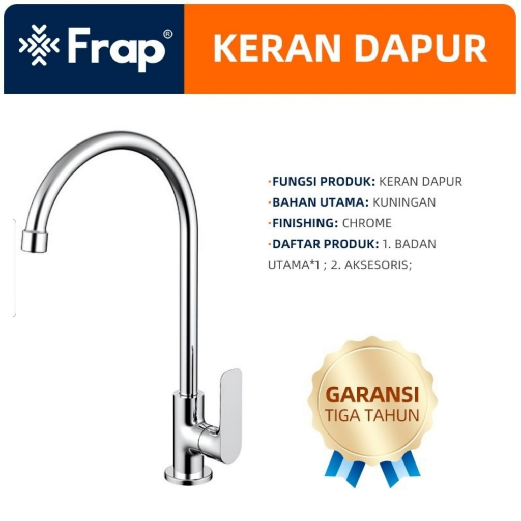 Single Lever Pillar Sink Tap/ Keran Dapur / Kran BCP Bawah Frap IF4102