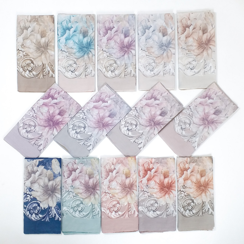 BUSRA Series Miss Color Voile Scarf Ultrafine Polyspun - Hijab Size 120*120 cm-Kirim Random