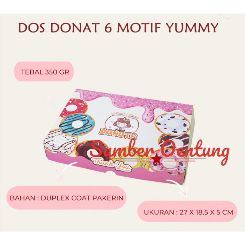 

[10PCS] DUS DUPLEX DONAT YUMMY SOUVENIR KARTON BOX KOTAK HAMPERS KUE DONAT