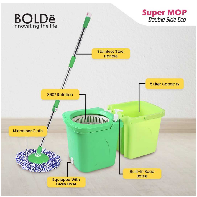 Bolde Super Mop Double Side Eco Model Terbaru