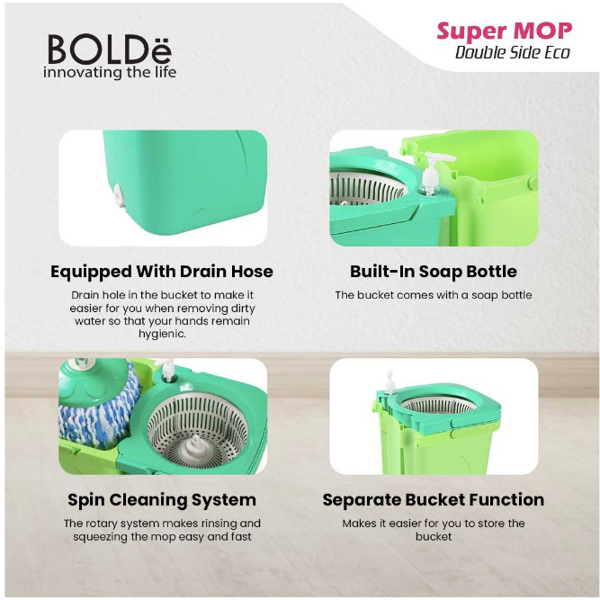 Bolde Super Mop Double Side Eco Model Terbaru