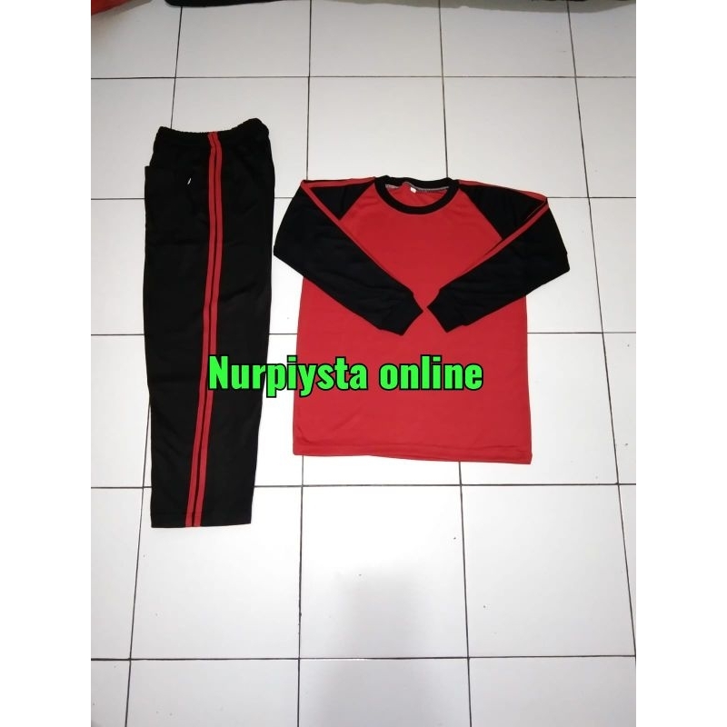 stelan baju olahraga Anak Paud/TK Tangan panajang