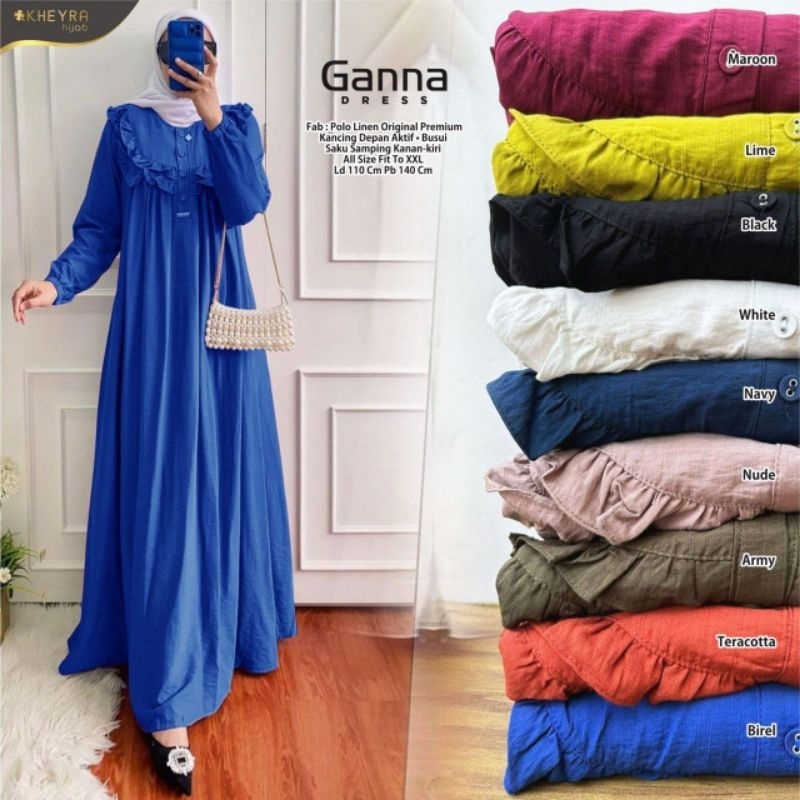 GANNA DRESS ORI BERLABEL KHEYRA  ready super banyaaaaaak