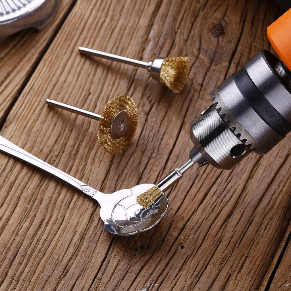 BRASS WIRE BRUSHES WHEEL SIKAT KAWAT KUNINGAN MINI SET 3PC