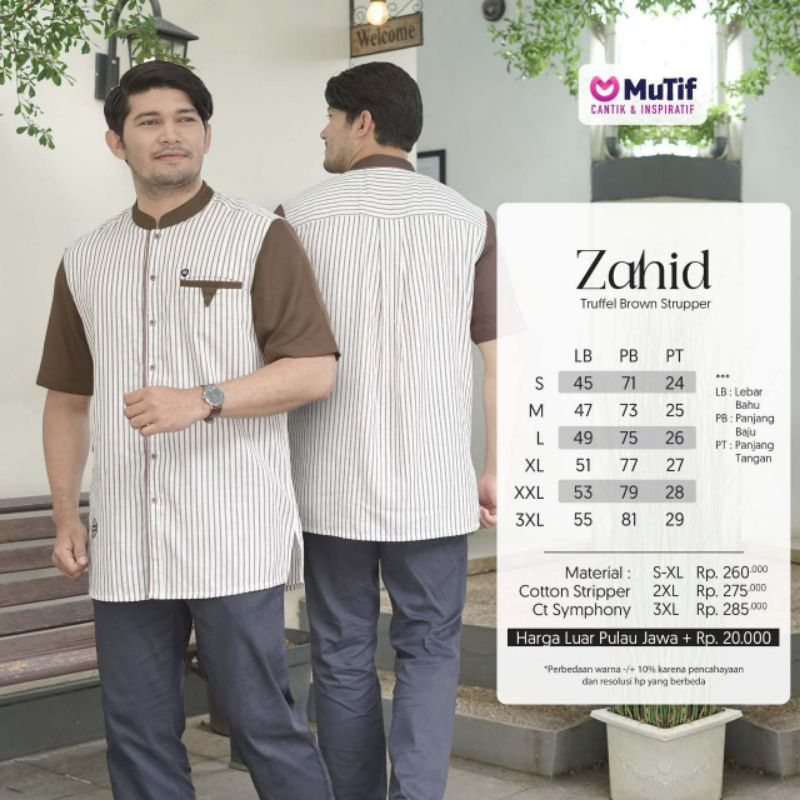 Sarimbit Mutif 2023 Sarimbit Zahny Brown Tuffle Brown Stripper Gamis Zahny Koko Zahid