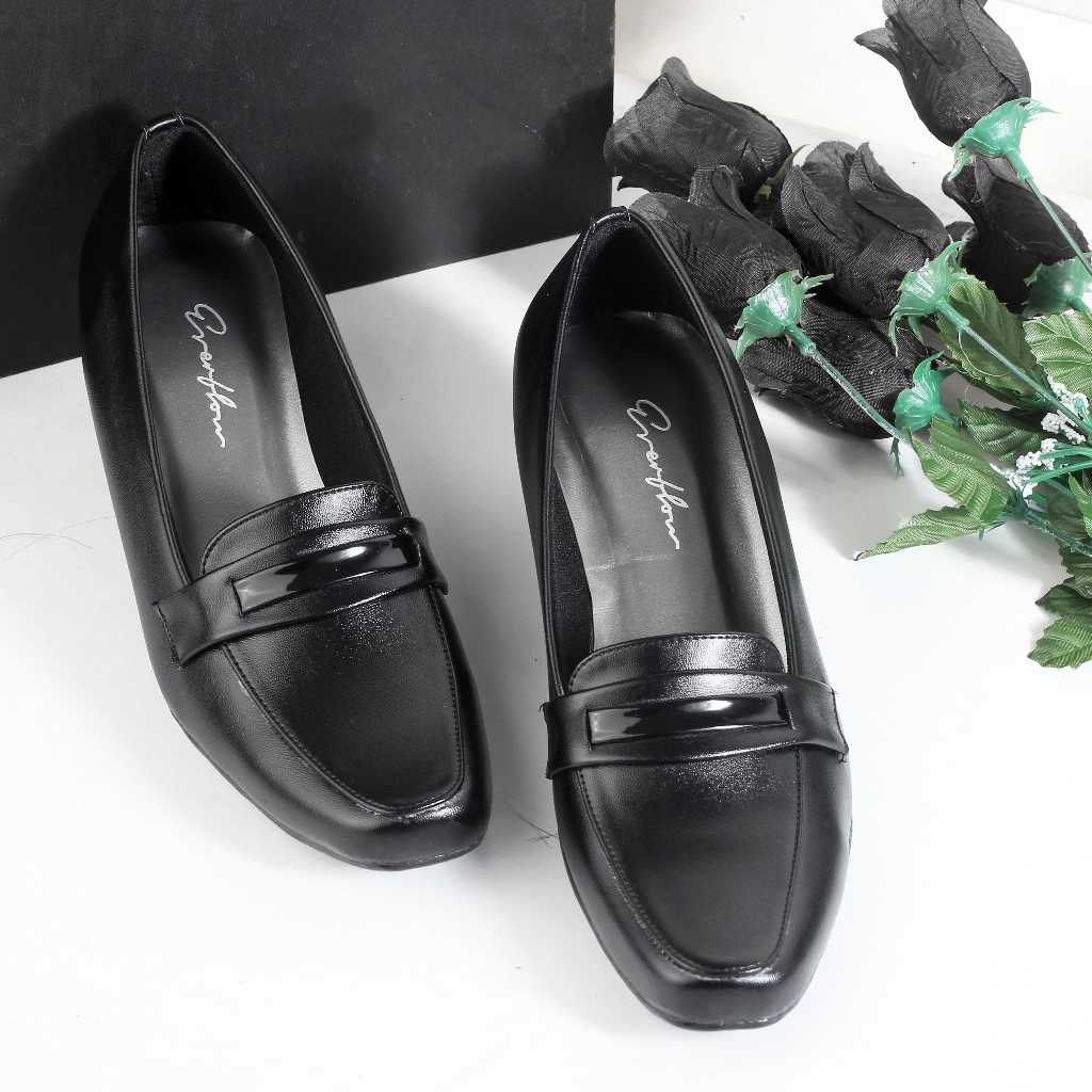 ☀ EVERFLOW ☀ Promo Beli Sepatu original gratis Pouch Original - Sepatu pantofel Wanita - Sepatu kerja Wanita kulit sintetis