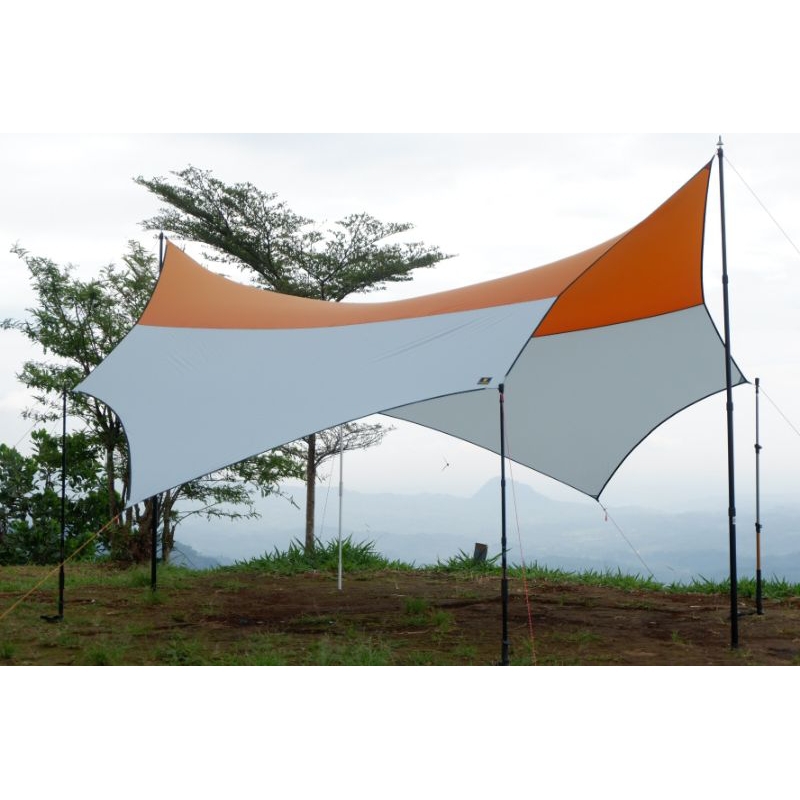 Flysheet Hexagonal 4,5x4 kalahari full seamseal