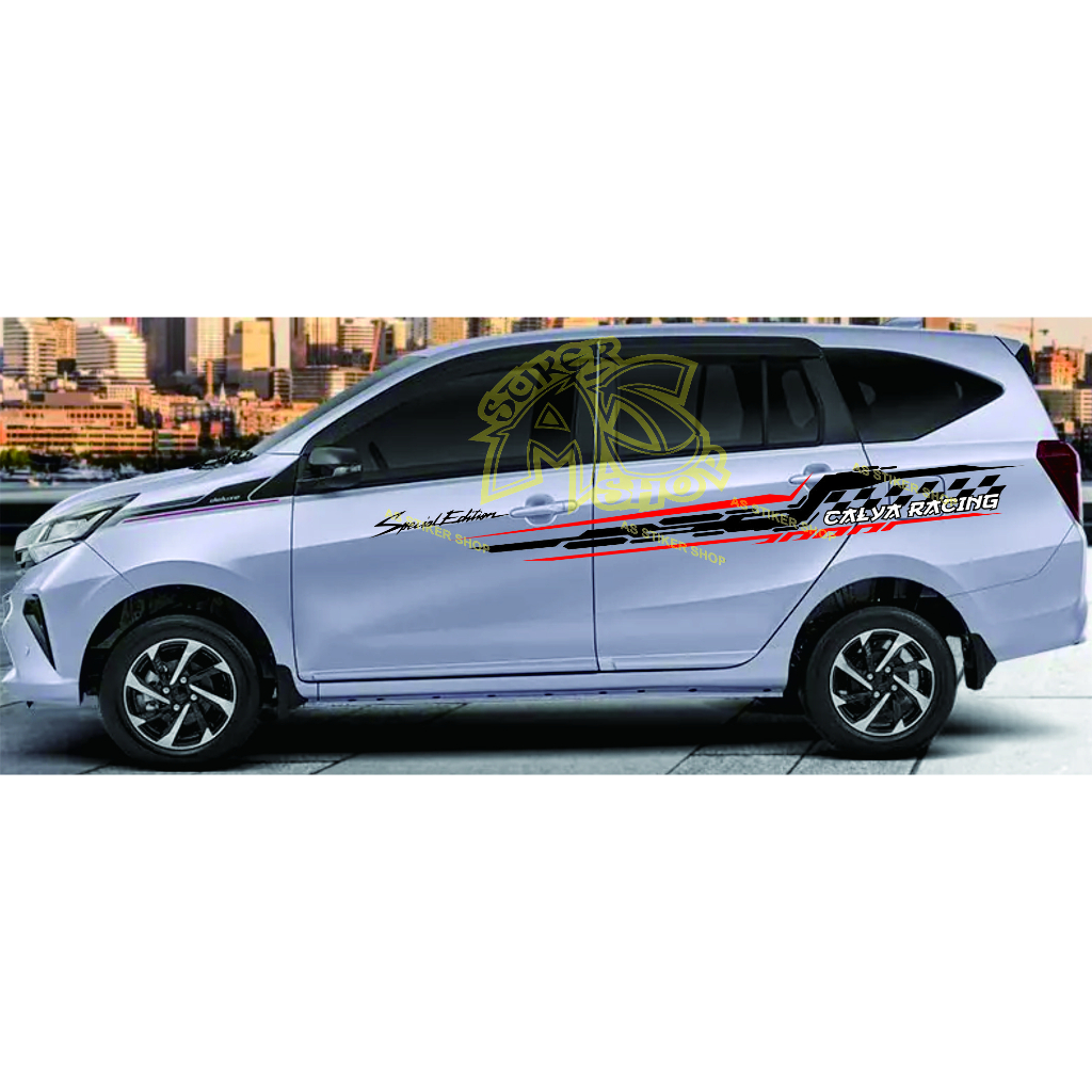 Terbaru promo stiker mobil calya list mobil toyota calya keren