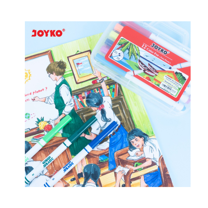 

Color Pen Pulpen Pena Warna Joyko CLP-04 12 Warna Colors