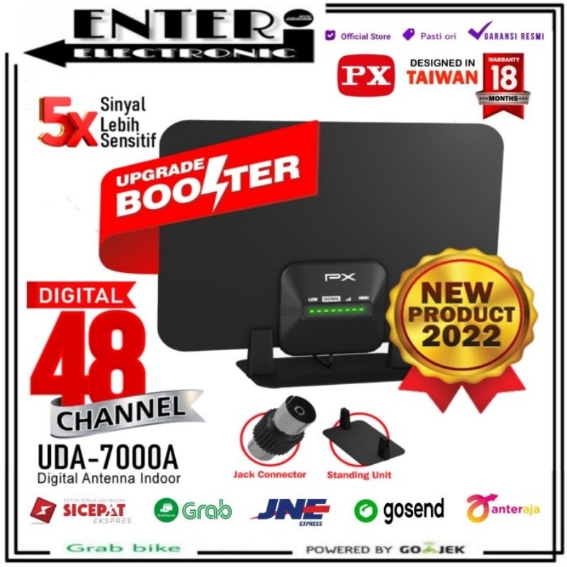 PX ANTENA UDA7000 UDA7000A - PX INDOOR ANTENA TV LED DIGITAL PX ANTENNA UDA 7000 UDA 7000A