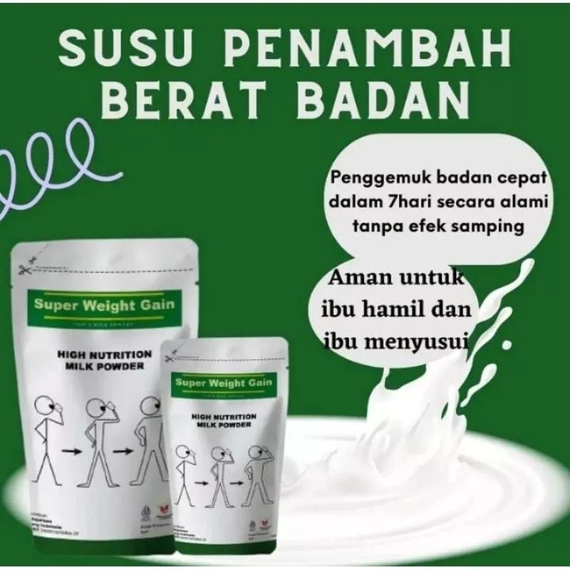 

SUPER WEIGHT GAIN 200 GRAM SUSU PENGGEMUK BADAN AMPUH