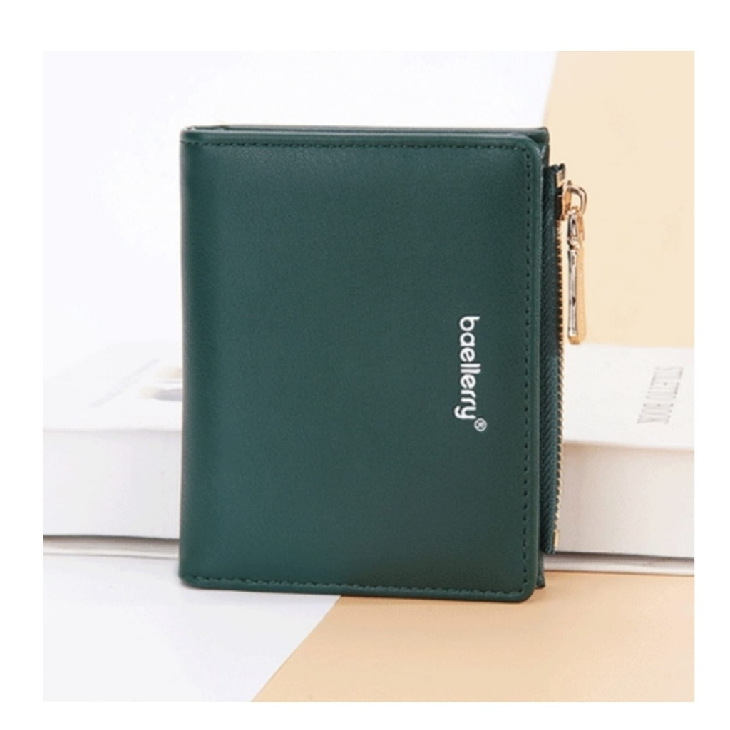 DOMPET LIPAT WANITA IMPORT BAELLERRY ORIGINAL MINI KOREA SOONA SLOT KARTU WA688G3 HIJAU KULIT CANTIK KECIL KEKINIAN BATAM TERBARU MEWAH FASHION REMAJA MURAH BRANDED DEWASA