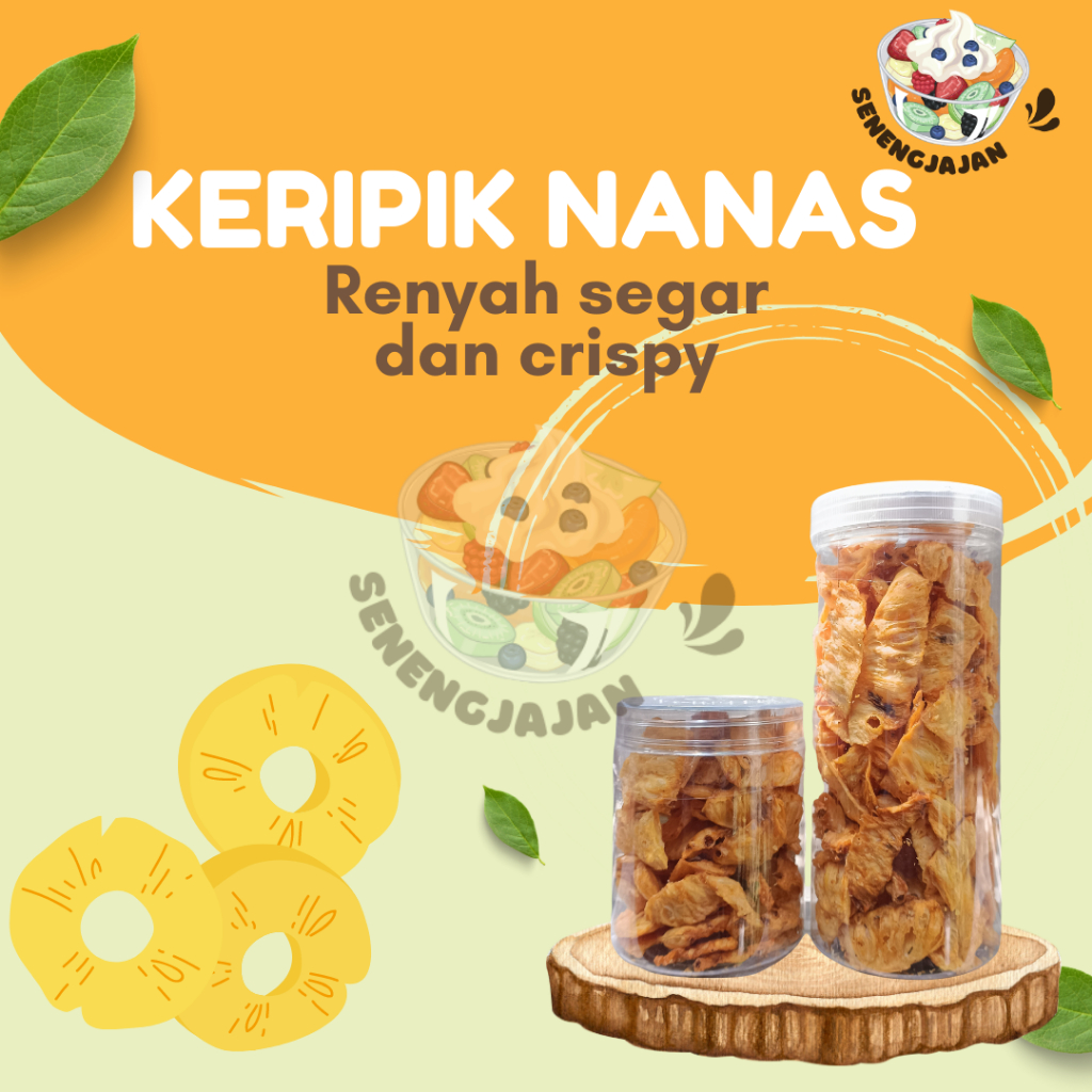 

Kripik Buah Nanas Super Renyah Segar Crispy