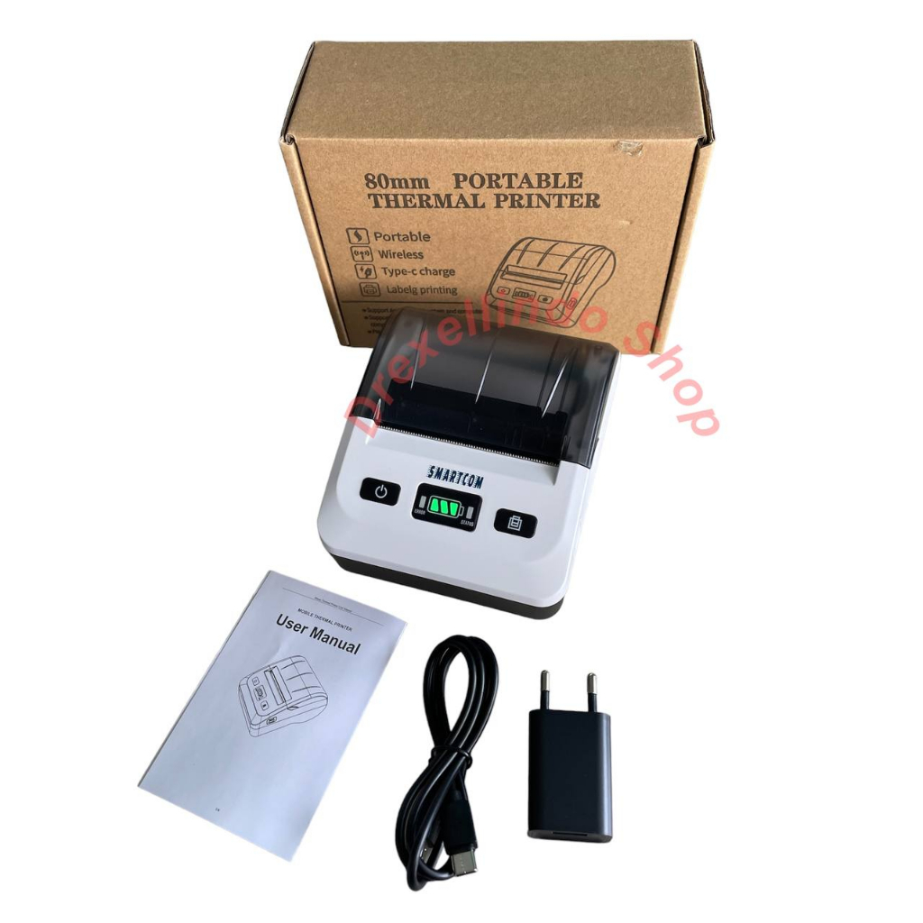 Portable Thermal Printer 80mm SMARTCOM BT-802 USB BLUETOOTH