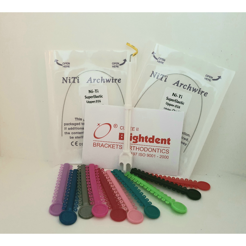 1 paket Behel Lengkap atas Bawah Free 1 alat pasang karet Behel