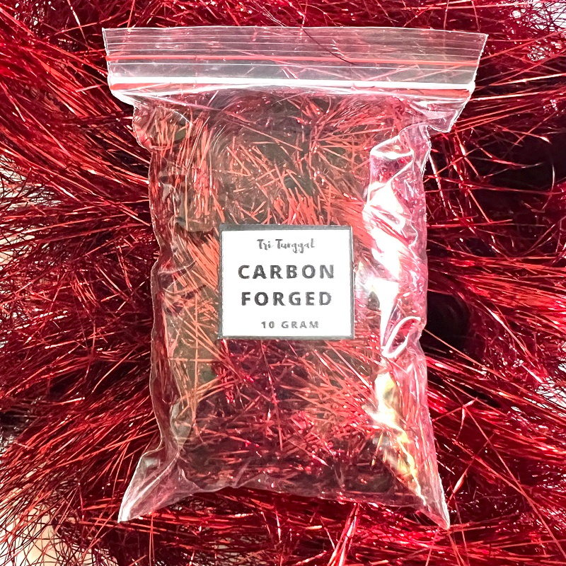 Serat Carbon Forged Isi 10gr Warna Merah Red Warni Campuran Chopped Serat Premium Metalik Karbon Kev