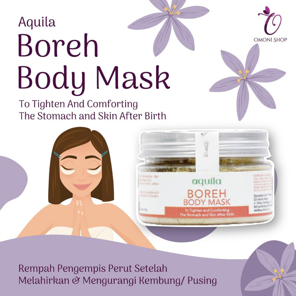 Aquila Boreh Body Mask/Perut Kendur Pasca Melahirkan/Mengencangkan Perut Kendur