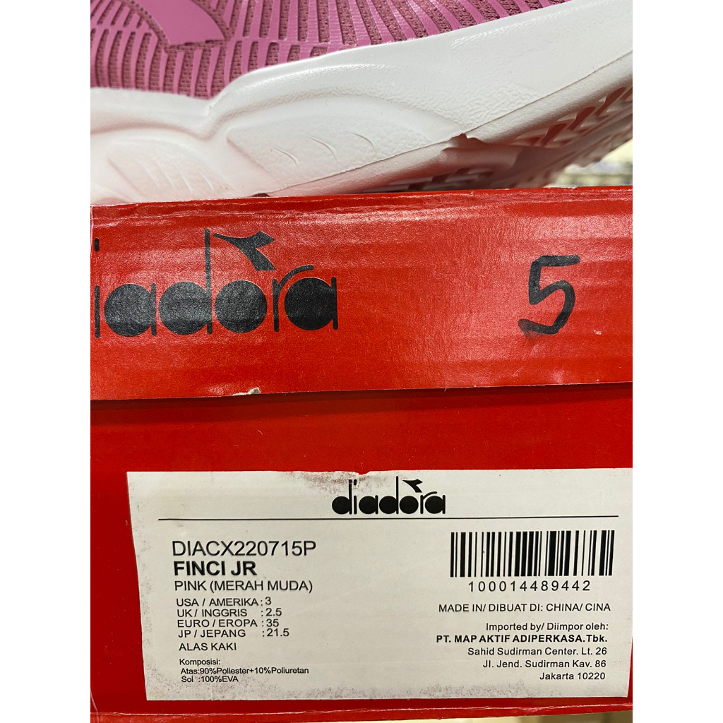 Diadora Finci Jr Pink Kids Girl Shoes Original