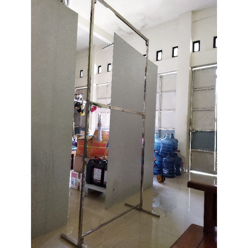 gantungan gawang baju tingkat 2, T=pilih divariasi,P=150 stainless