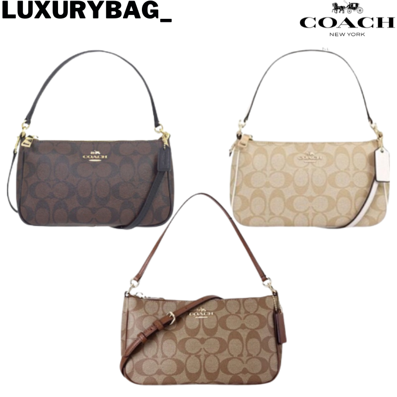 Coach Top Handle Pouch In Signature 36674