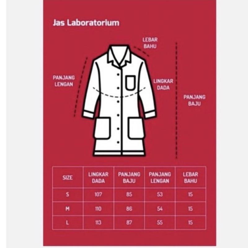 Jas Lab Seragam Praktik Laboratorium Full Bordir