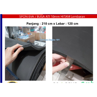 

©Spon Eva Sponge Busa Ati Spon Karet 10mm Hitam Putih 120 x 210 cm Lembaran