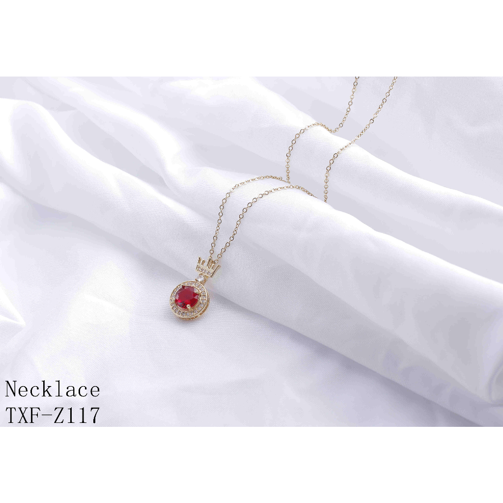 Kalung Titanium Permata Anti Karat Perhiasan Fashion 117