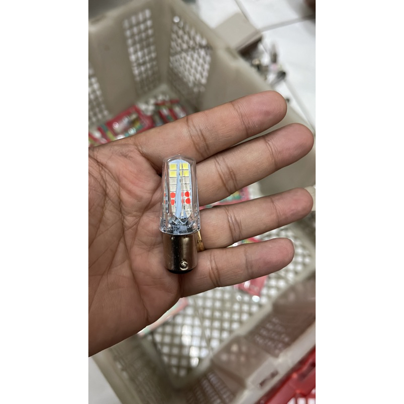 LAMPU STOP BOLVAN NYALA 4 WARNA RUNNING &amp; FLASH DC 12V UNIVERSAL MOTOR MOBIL