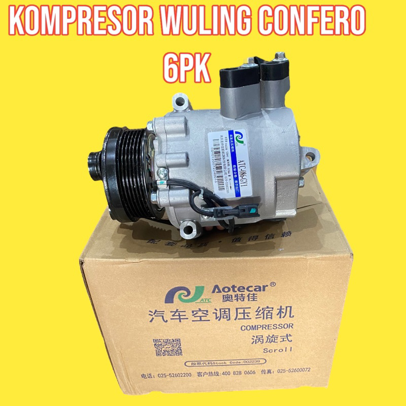 Kompresor Wuling Confero 6Pk Ac Mobil (Baru/New)