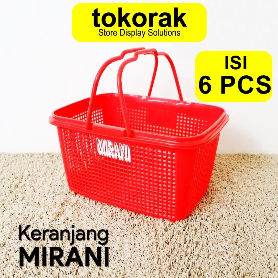 KERANJANG BELANJA MIRANI MINIMARKET SUPERMARKET SWALAYAN PER 6 PCS