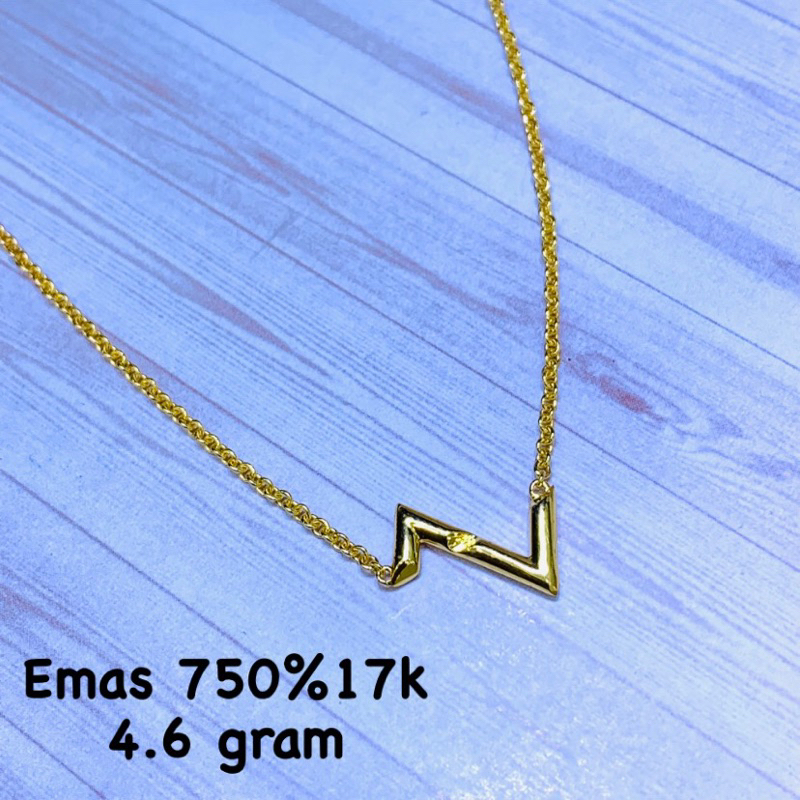 KALUNG INISIAL Z EMAS 750%