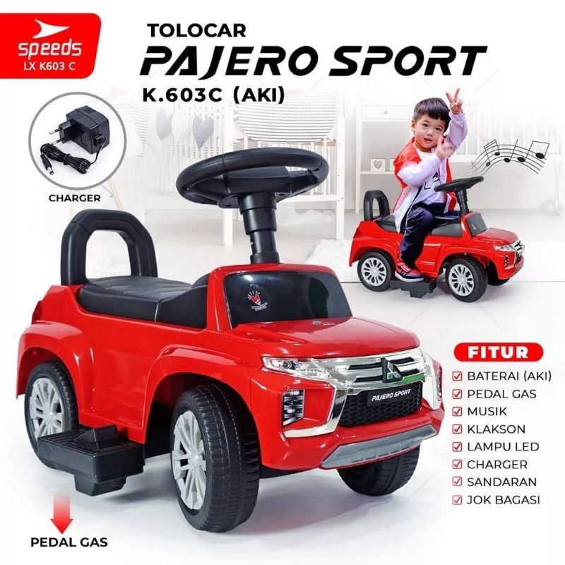mobil mobilan aki pajero sport K603C