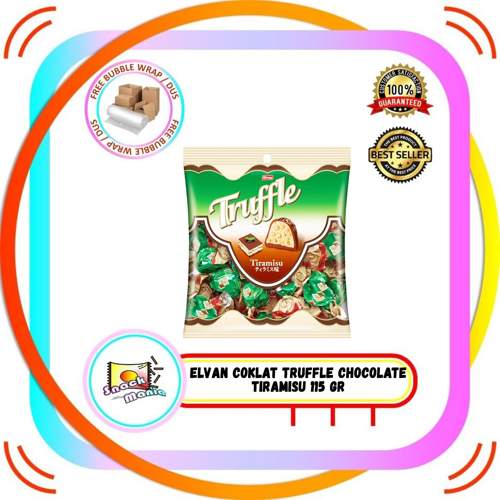 

Elvan Coklat Truffle Chocolate Tiramisu 115 gr Cokelat Susu Krispi