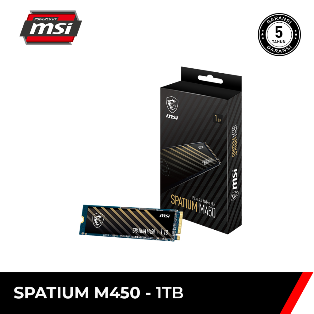 MSI SSD Spatium M450 1TB PCIe 4.0 NVMe M.2