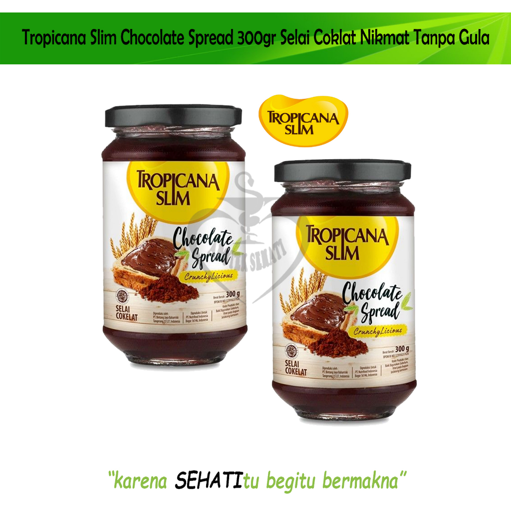 Tropicana Slim Chocolate Spread 300 Gram Selai Cokelat Rendah Gula