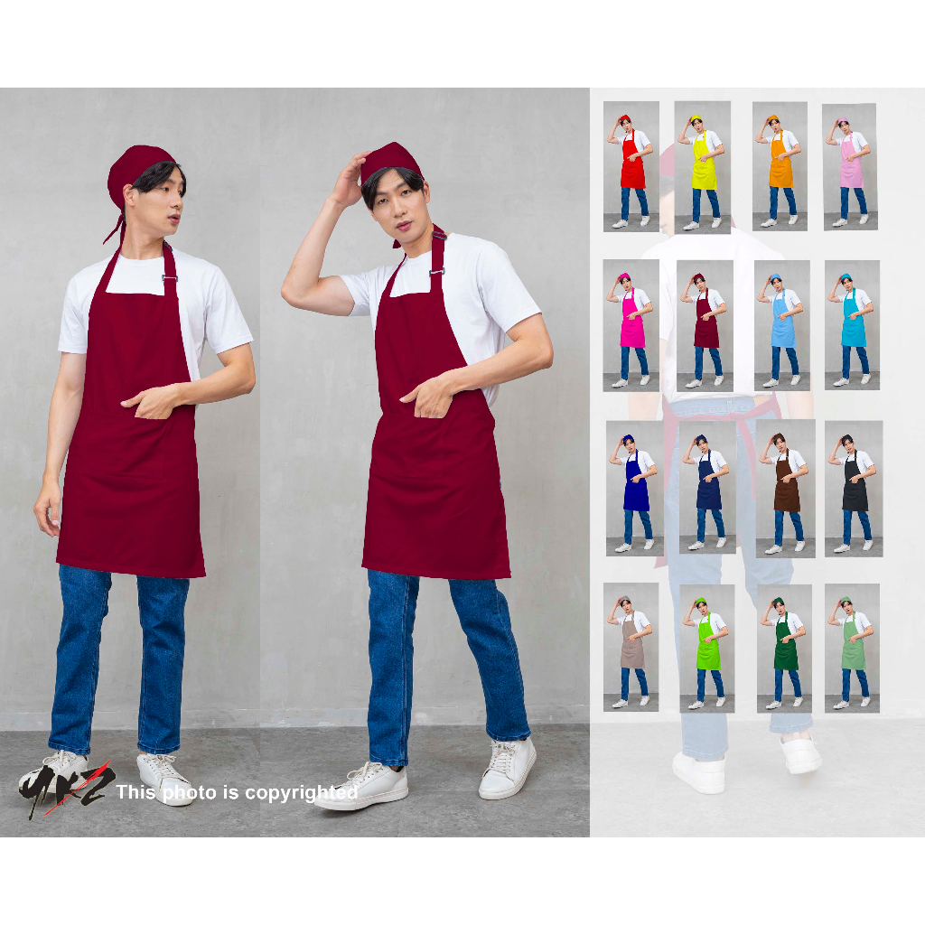 <apron>apron chef/apron barista /clemek barista/celemek masak / apron kitchen / celemek dapur /apron