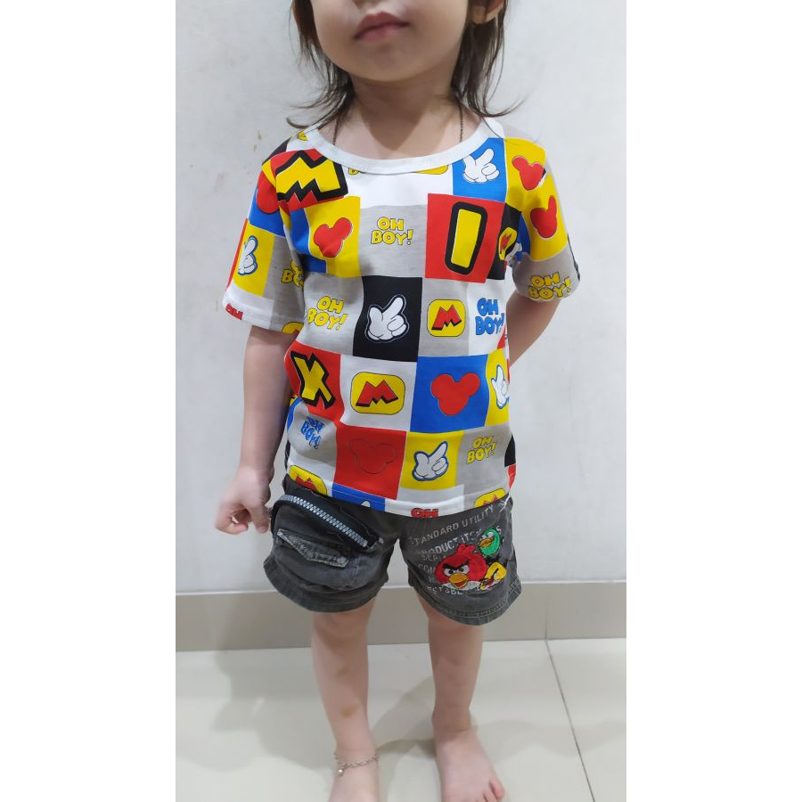 VISION ONLINE ATASAN BAJU ANAK /PAKAIAN BAJU ANAK/ATASAN KAOS MIKY FULL PRINT