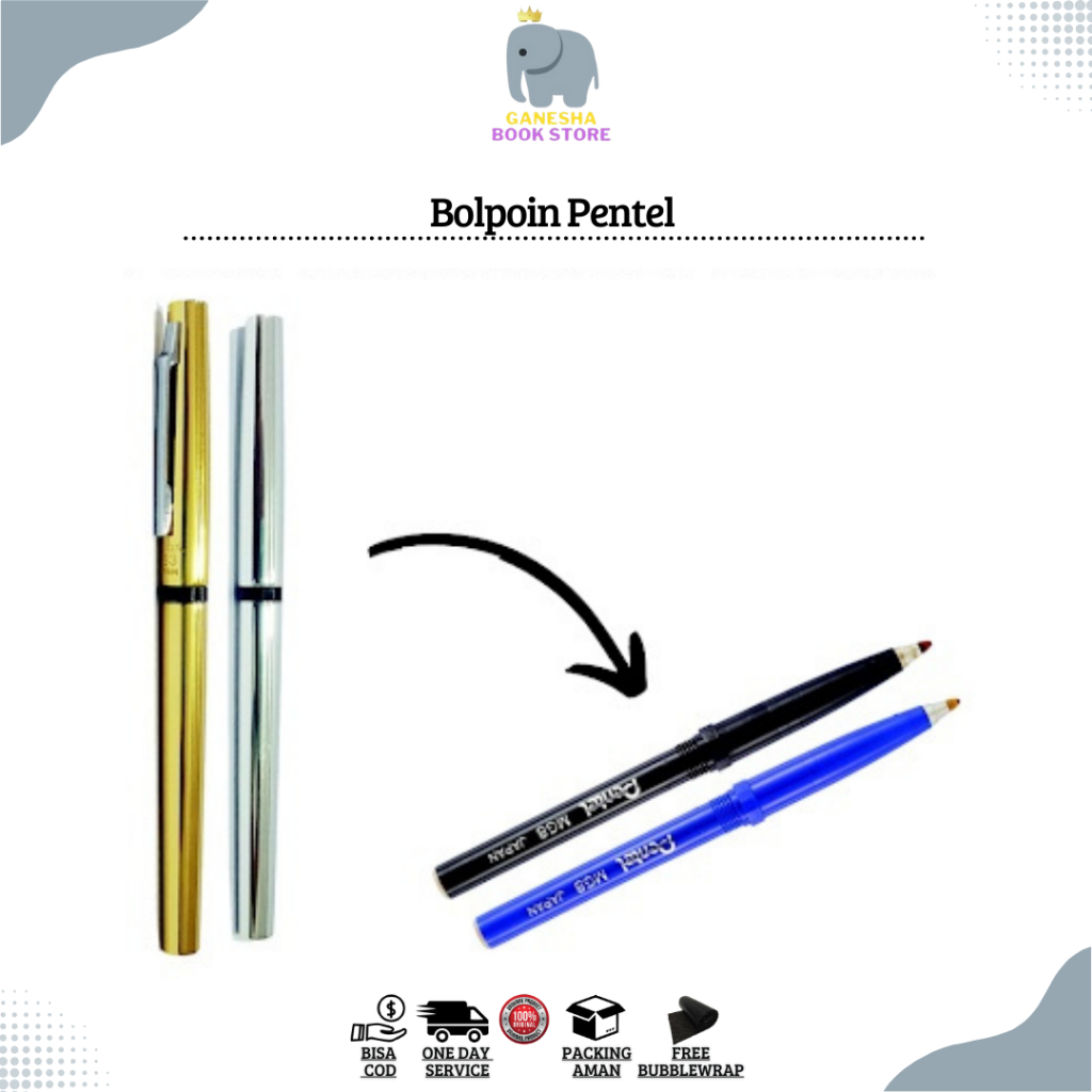 

Bolpoin Zebra Pentel RS3 Warna Silver dan Gold