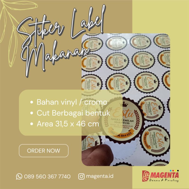 

Stiker Label Makanan + Cut