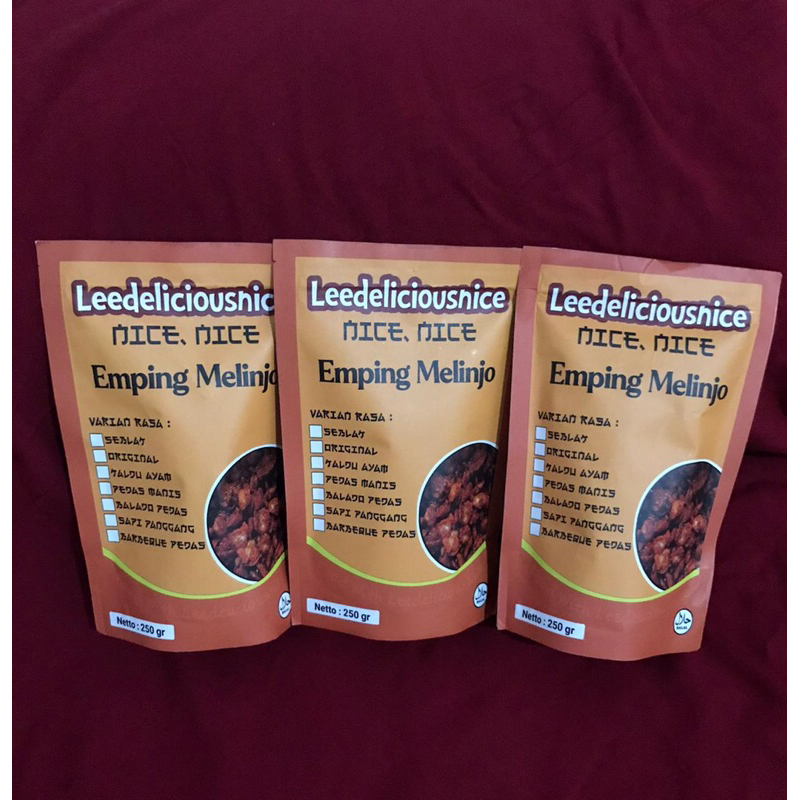 

LEDELICIOUSNICE Emping Melinjo Enak Paket 3pcs Lebih Hemat Tanpa Pengawet