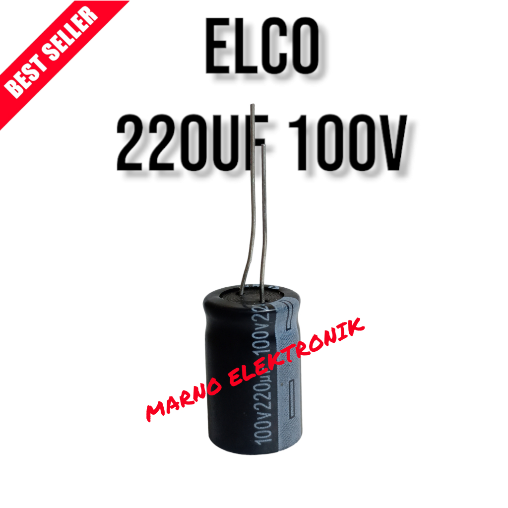 KAPASITOR ELCO 220 UF 100V ASLI ORI ORIGINAL