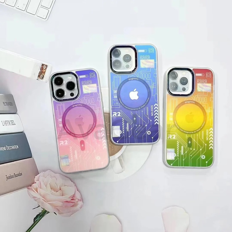 Circuit Breaker R2 Magsafe Case iPhone 13 Pro Max 14+ Plus Magnetic Flat Machine Armour Techno TPU Matte