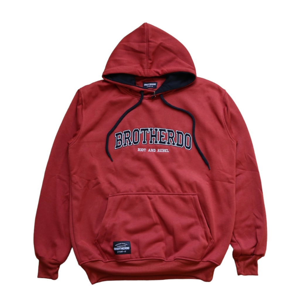 Jaket hoodie katun premium tebal bordir brotherdo