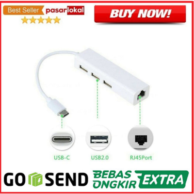 Unik USB Type C Lan Adaptor 3 Port Limited