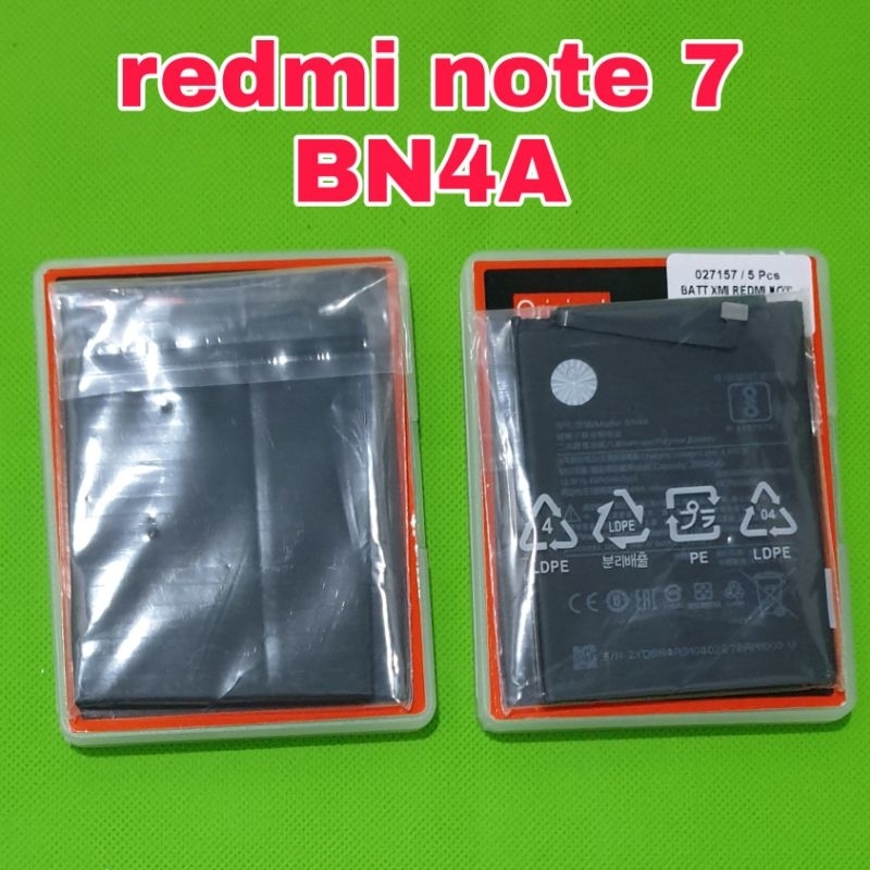 batre batu baterai xiaomi redmi note 7 BN4A ori 100%