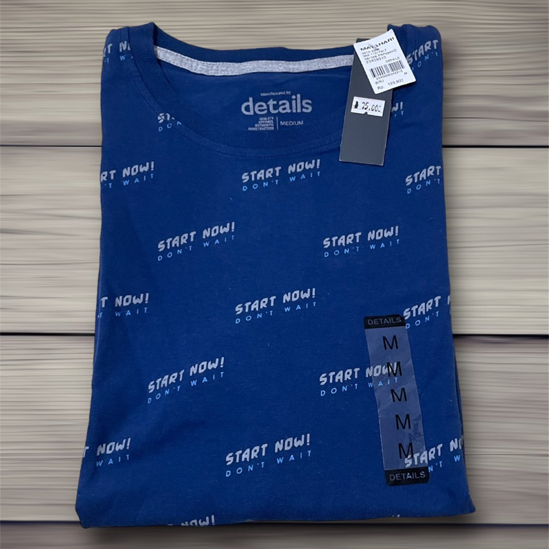 Kaos Pria Branded Details size M Original